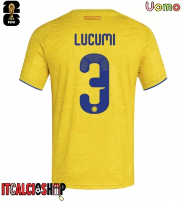 Colombia Jhon Lucumi #3 Prima Maglia Mondiali 2026 Manica Corta
